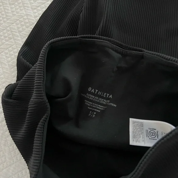 Athleta Black Ribbed Pants - Picture 3 of 8